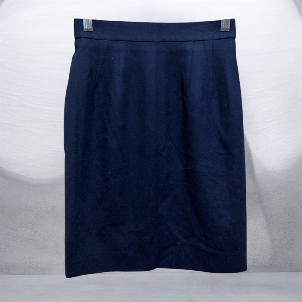 John Meyers Separates Elegant Navy Blue Women's Pencil Skirt 100% Wool